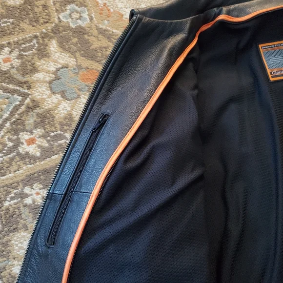 FIRST CLASSICS Heavy Leather Biker Jacket XL